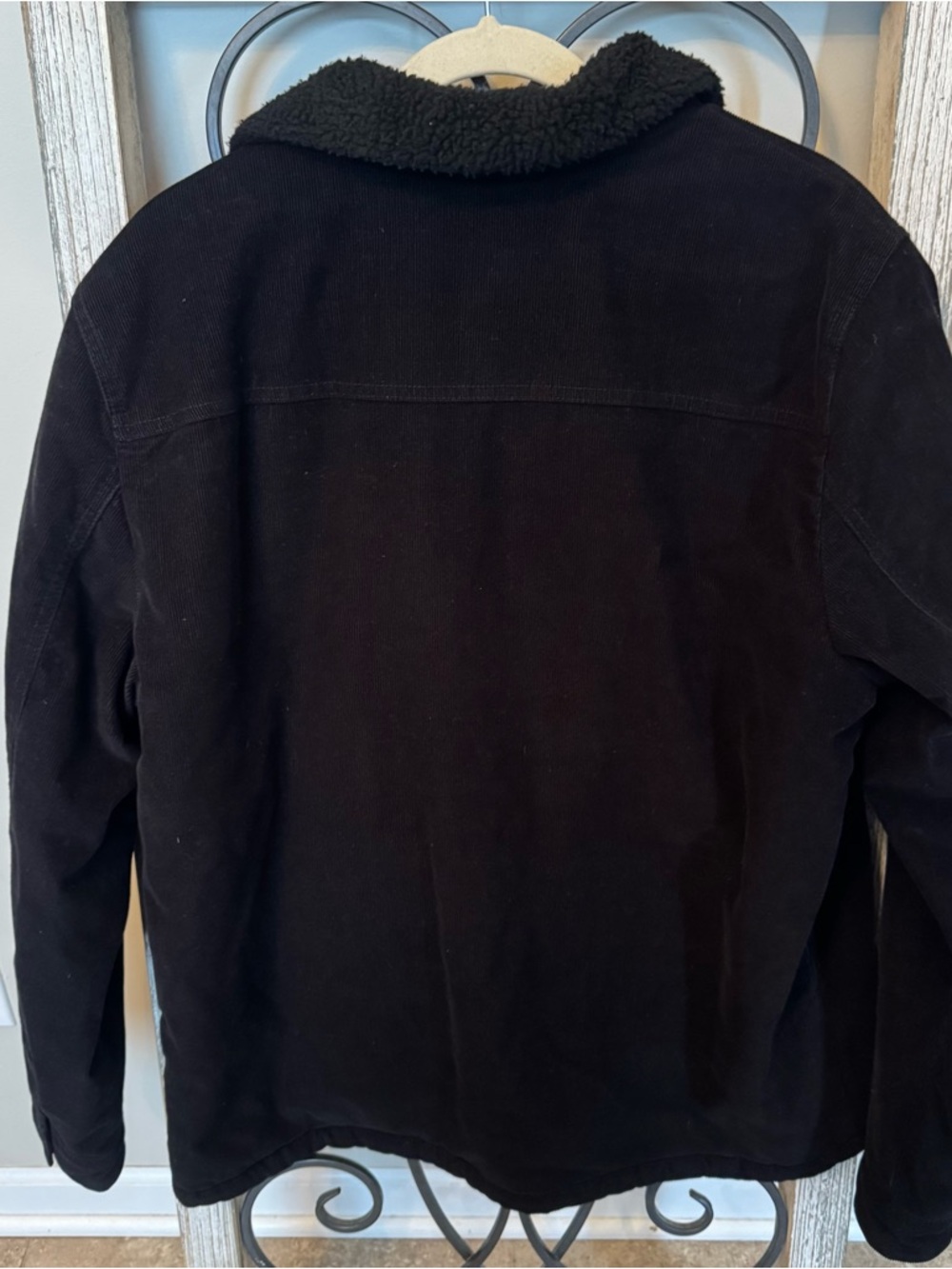 Levi’s Sherpa Lined Corduroy Trucker Jacket Black Men’s L Workwear - Picture 3 of 12